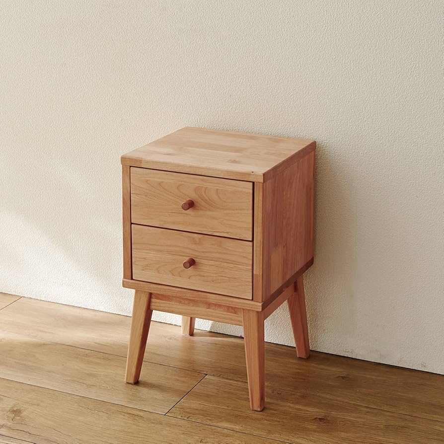 Amazon｜[ベルメゾン] サイドテーブル 天然木 アルダー材 サイド