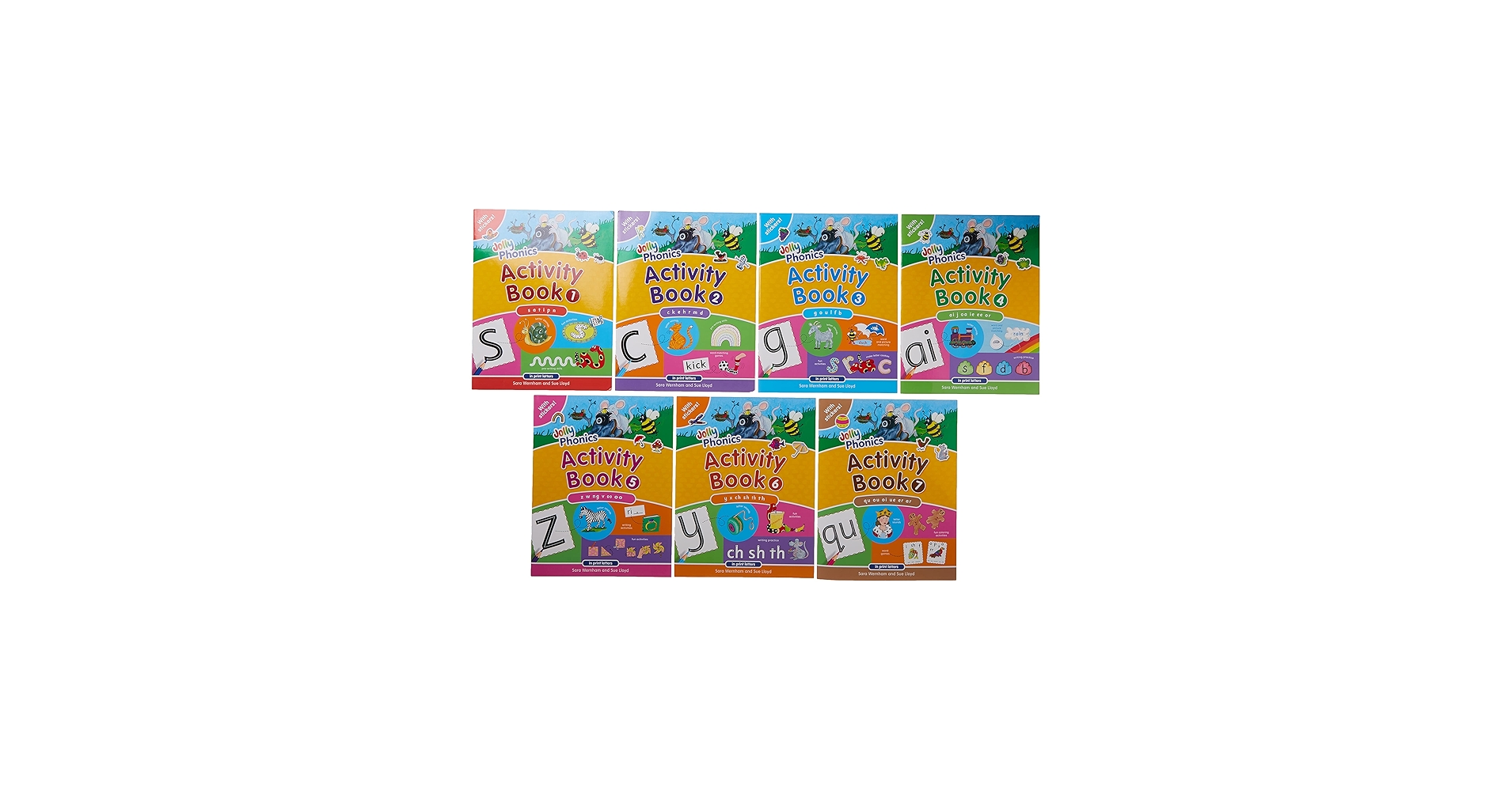 Jolly Phonics Activity Book Set: In Print Letters (1-7): Wernham