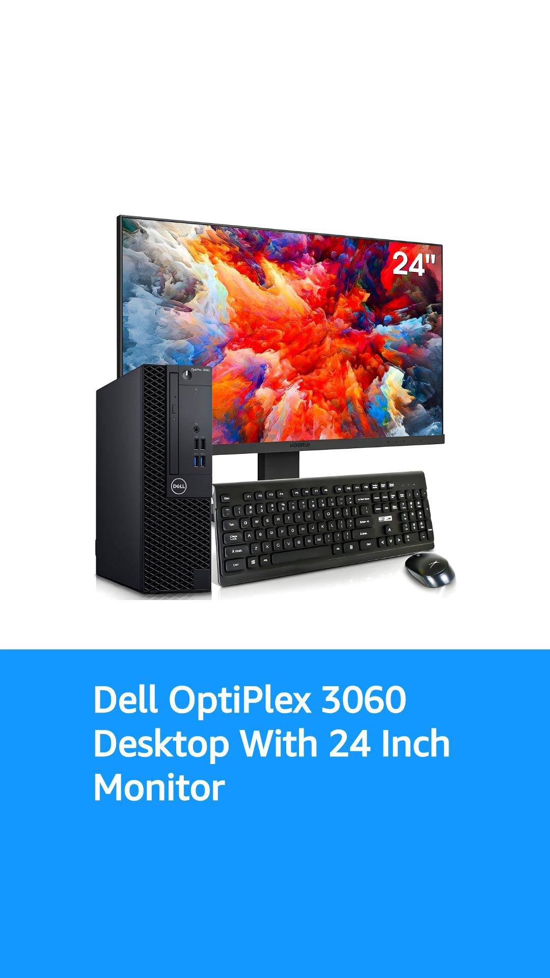 Dell OptiPlex 3060 Desktop Computers Windows 11 with 24 inch