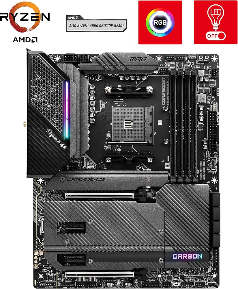MSI MPG X570S Carbon MAX WiFi Gaming Motherboard (ATX, AMD, Socket