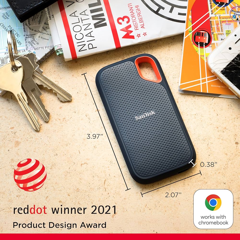 Amazon | SanDisk 2TB Extreme Portable SSD - Up to 1050MB/s - USB-C