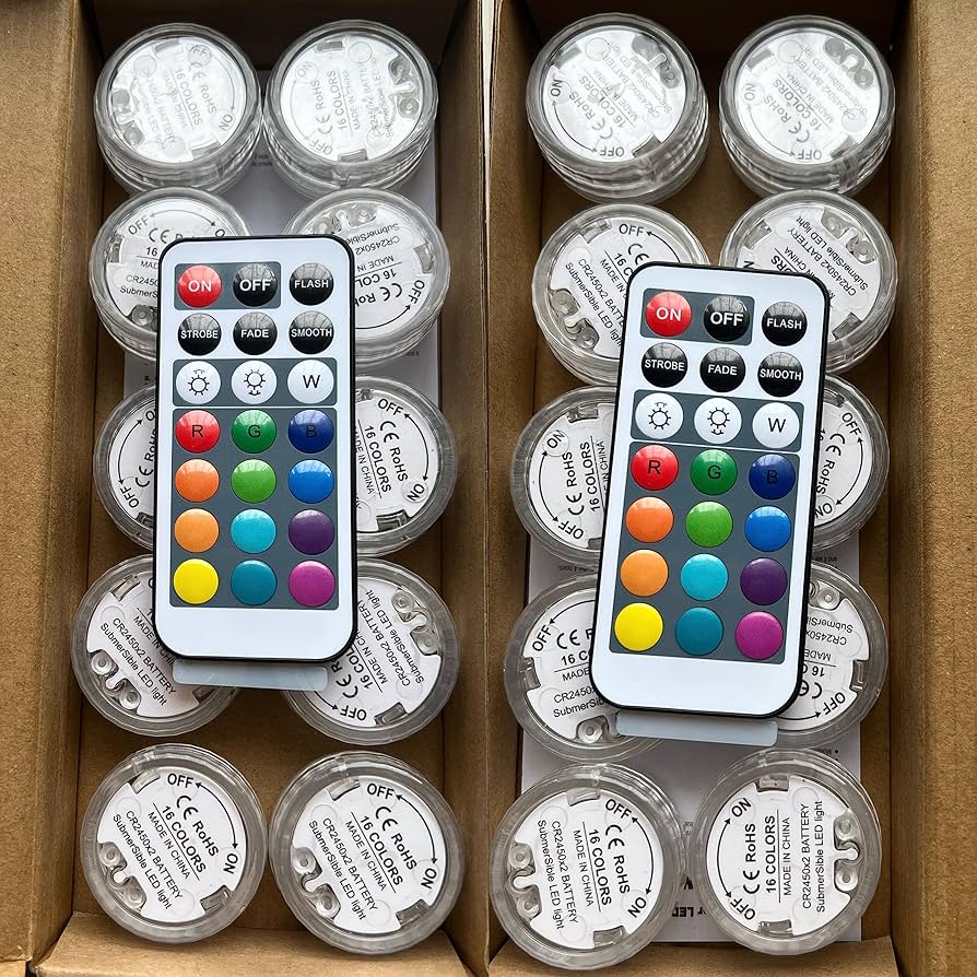 20PCS Submersible LED Lights Popular Waterproof Small Battery