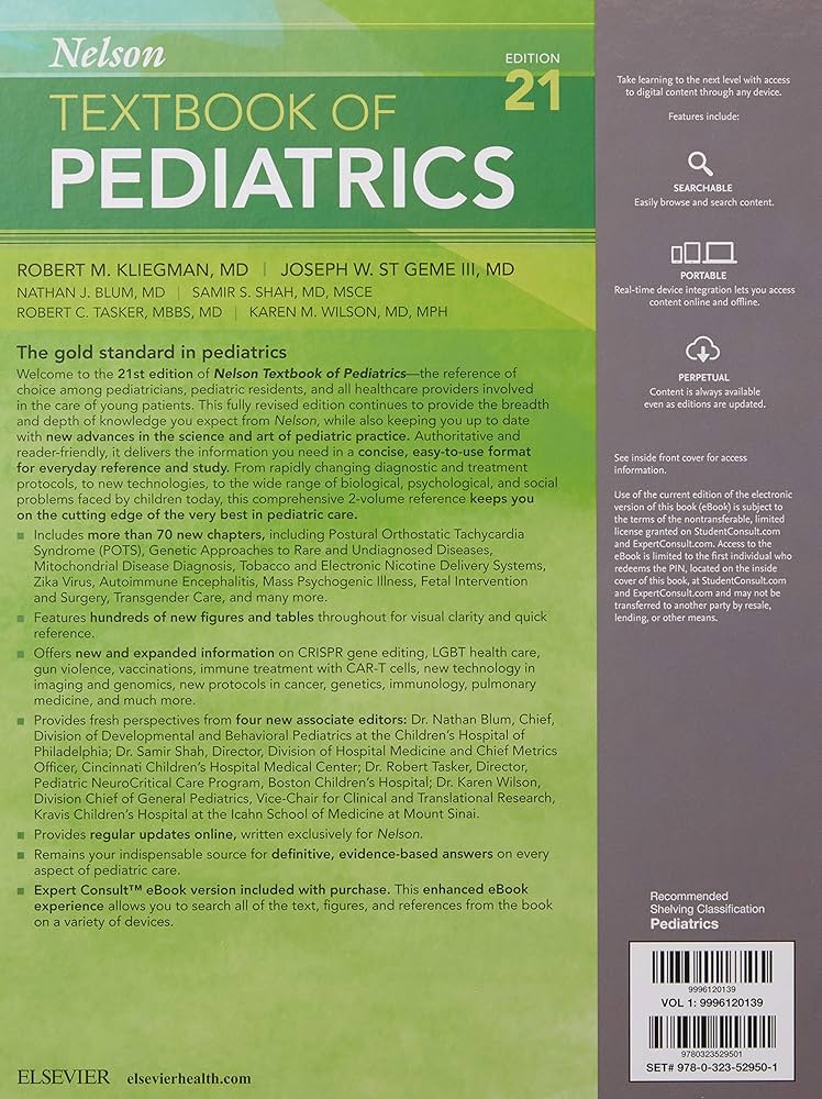 Nelson Textbook of Pediatrics, 2-Volume Set, 21st Edition