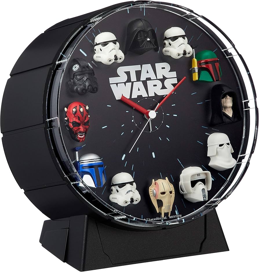 Amazon.co.jp: スター・ウォーズ 目覚まし時計 メロディ付き 黒 リズム