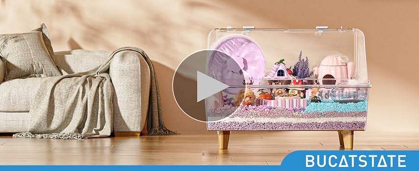 Amazon | BUCATSTATE 新版 700 ハムスター ケージ 最適化 全面クリア