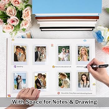 Amazon.com: Ruibytree 128 Pocket Photo Album with Writing Space