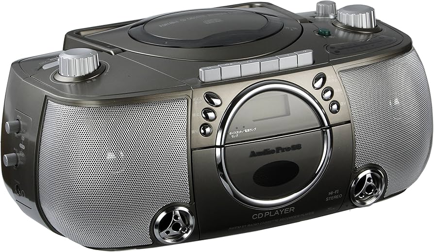 Amazon.co.jp: カラオケもできる速度調整機能付きCDラジカセ(マイク2本