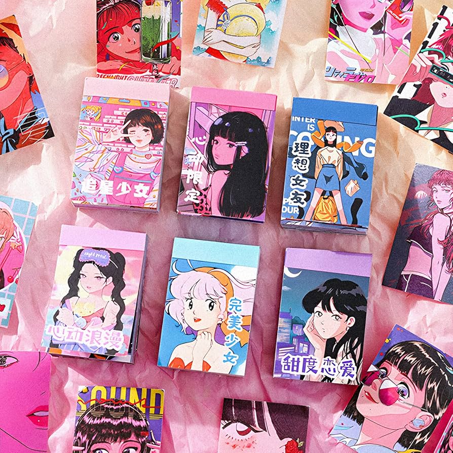 Amazon.co.jp: Anytop コラージュ 素材 シール フレークシール レトロ