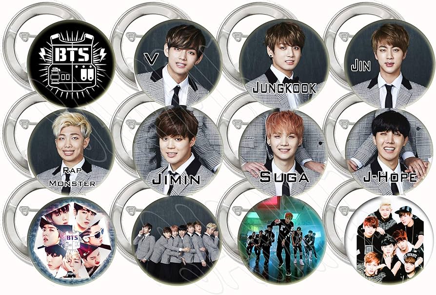Amazon.com: K pop Boy Band Assorted Images Buttons Party Favors