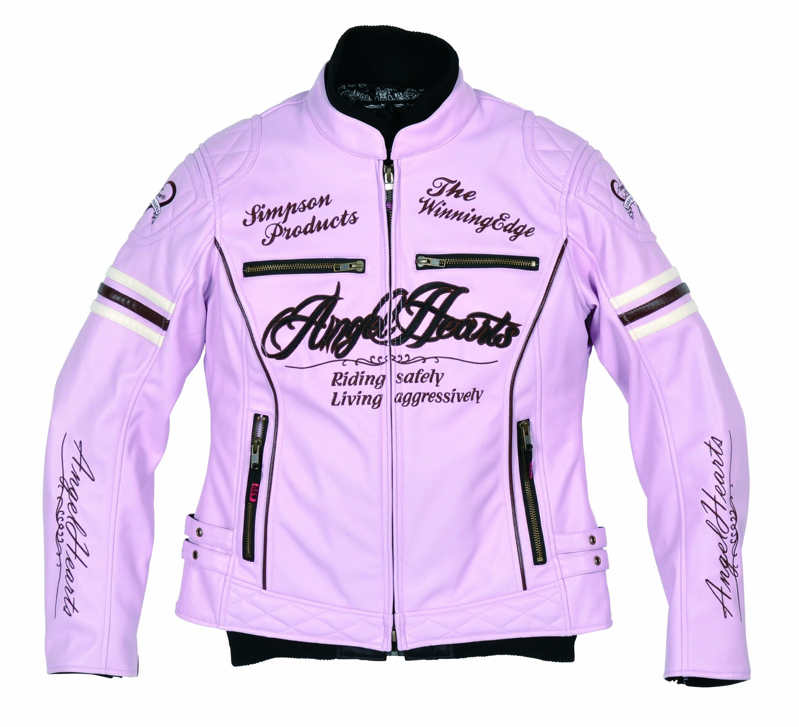 Amazon | [シンプソン] Angel Hearts Fake Leather Jacket Pink WS AHJ