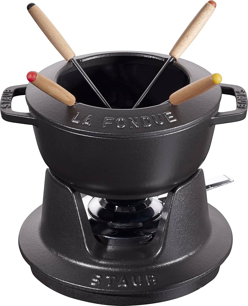 Amazon.co.jp: staub ストウブ 「 フォンデュセット ブラック 16cm