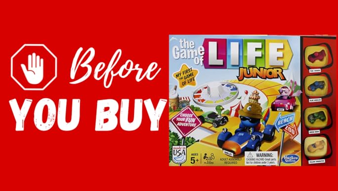 Amazon.com: Hasbro Gaming The Game of Life Junior Board Game for