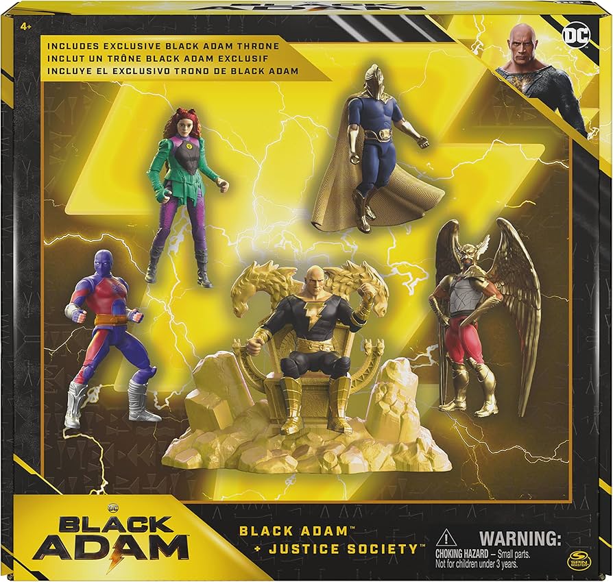Amazon.com: DC Comics, Black Adam and Justice Society Set, 4-inch