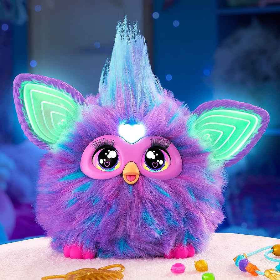 Amazon.com: Furby Purple,15 個時尚配件,互動毛絨玩具,適合6 歲女孩和