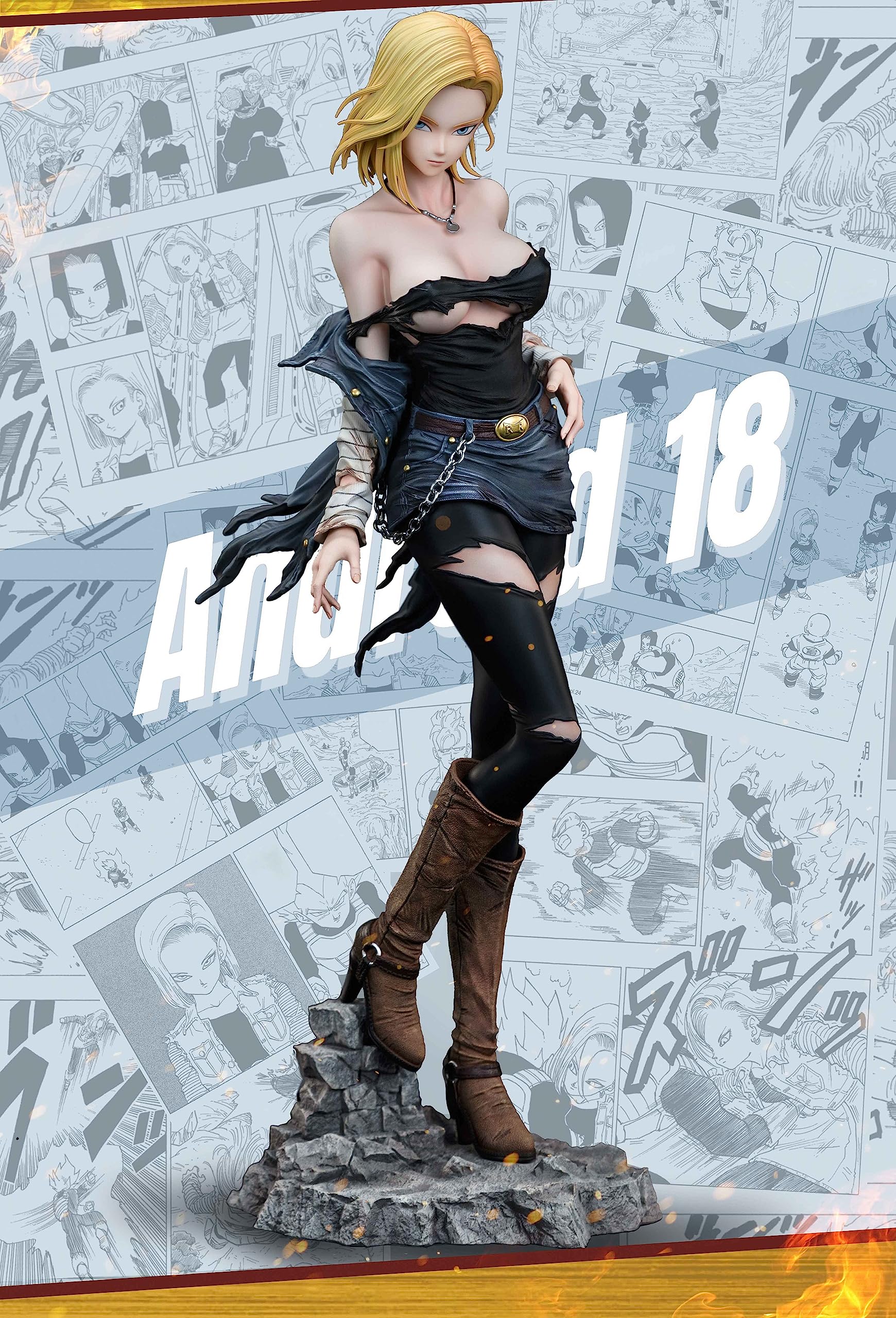 Amazon.co.jp: 人造人間18号 フィギュア 1/4スケール 塗装済み完成品