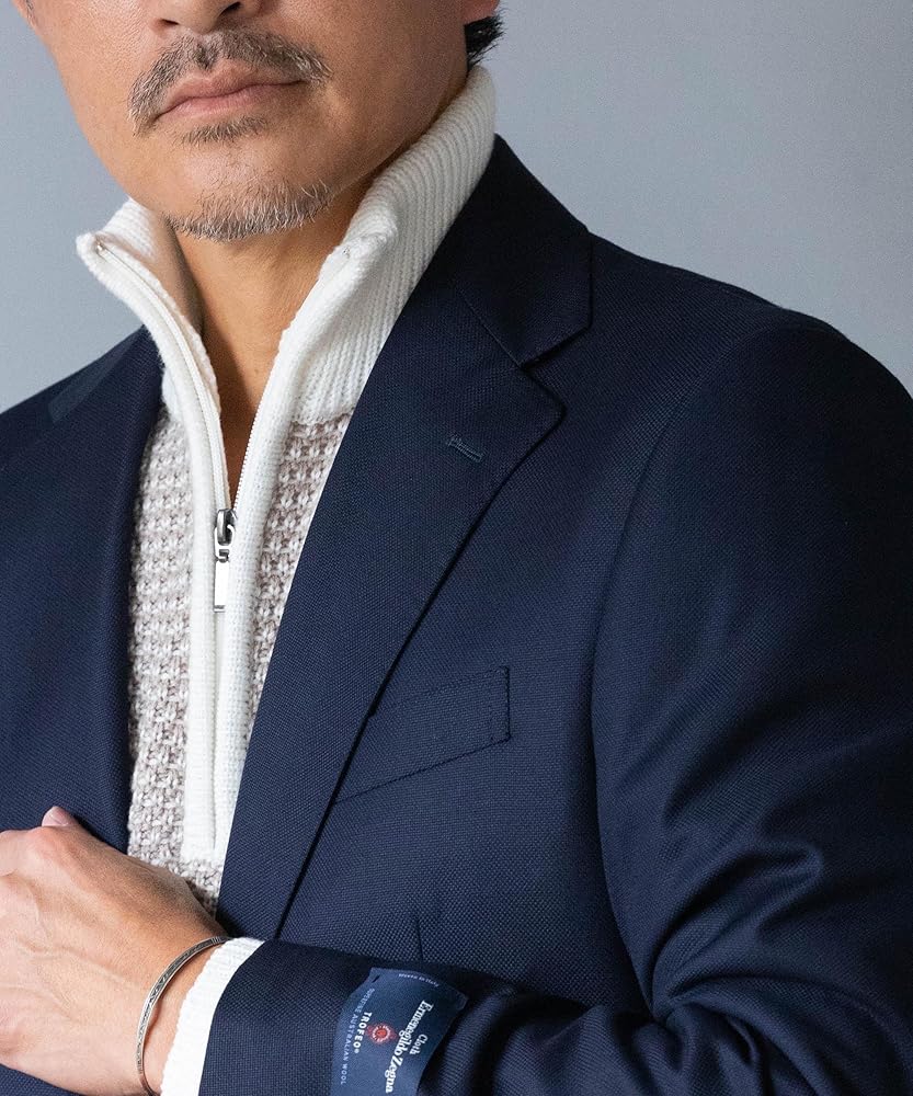 Amazon.co.jp: [NEVEREND] 紺ブレ メンズ ジャケット 秋冬 春 ブレザー