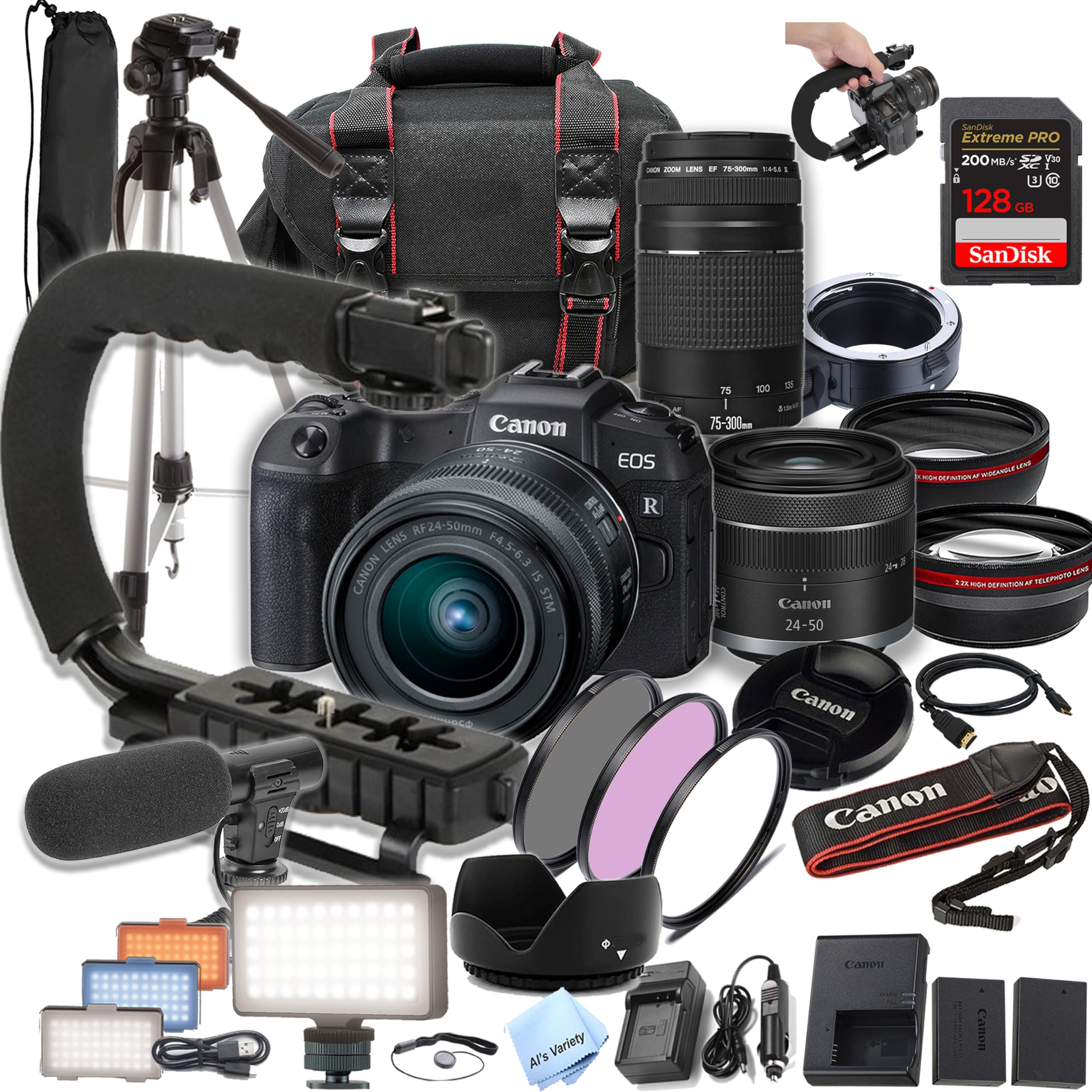 Amazon.com : Canon EOS RP Camera Bundle with 24-50mm + 75-300mm +