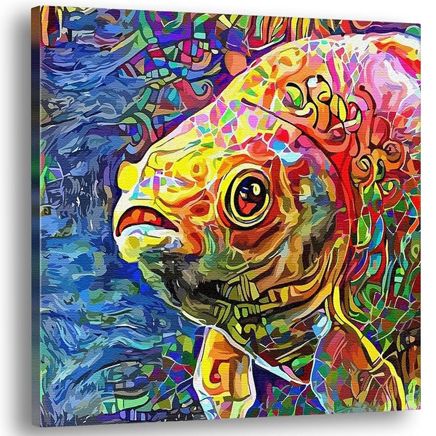 巡る」｜絵画 原画 抽象画 動物画 絵 金魚 イラスト ドローイング 巡る