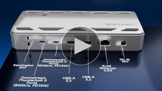 Amazon | WAVLINK Intel認証 Thunderbolt 5 ドッキングステーション 12