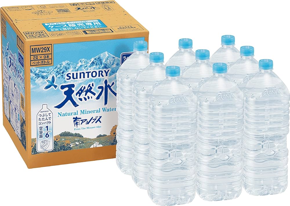 Amazon.co.jp: サントリー 天然水 ラベルレス 2L ×9本 南アルプス