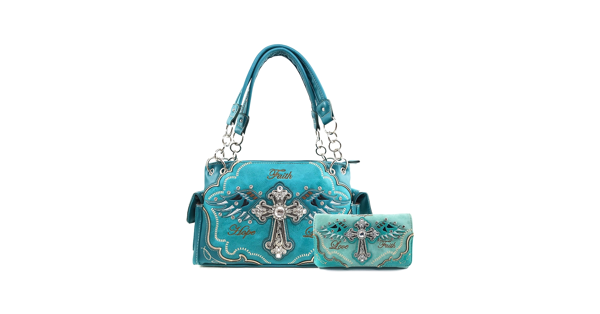 Zelris Faith Love Hope Cross Angel Wing Women Conceal Carry