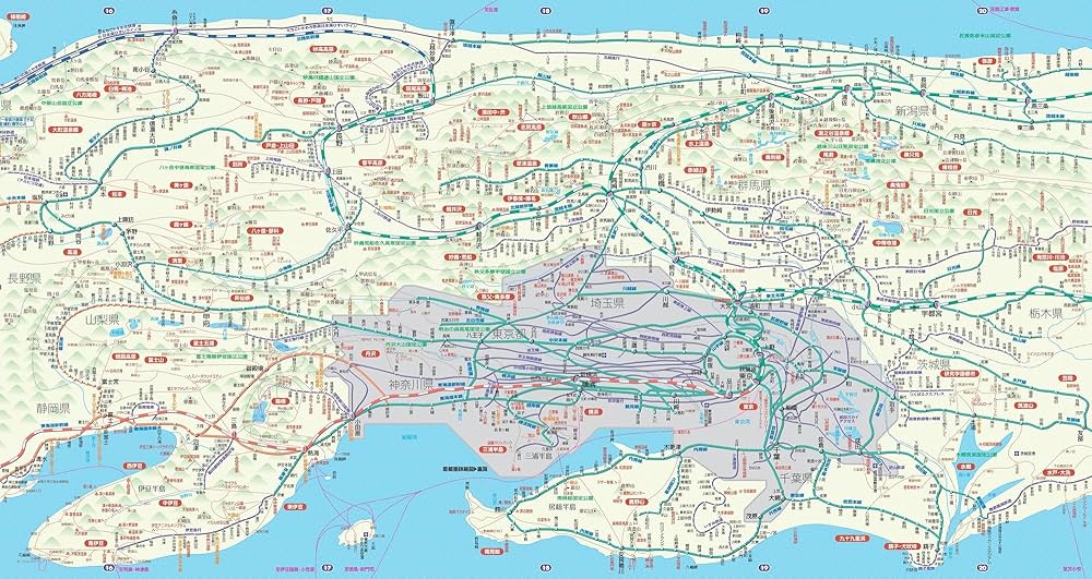エアリアマップ全国旅行カラーガイド（鉄道路線図）1982年発行