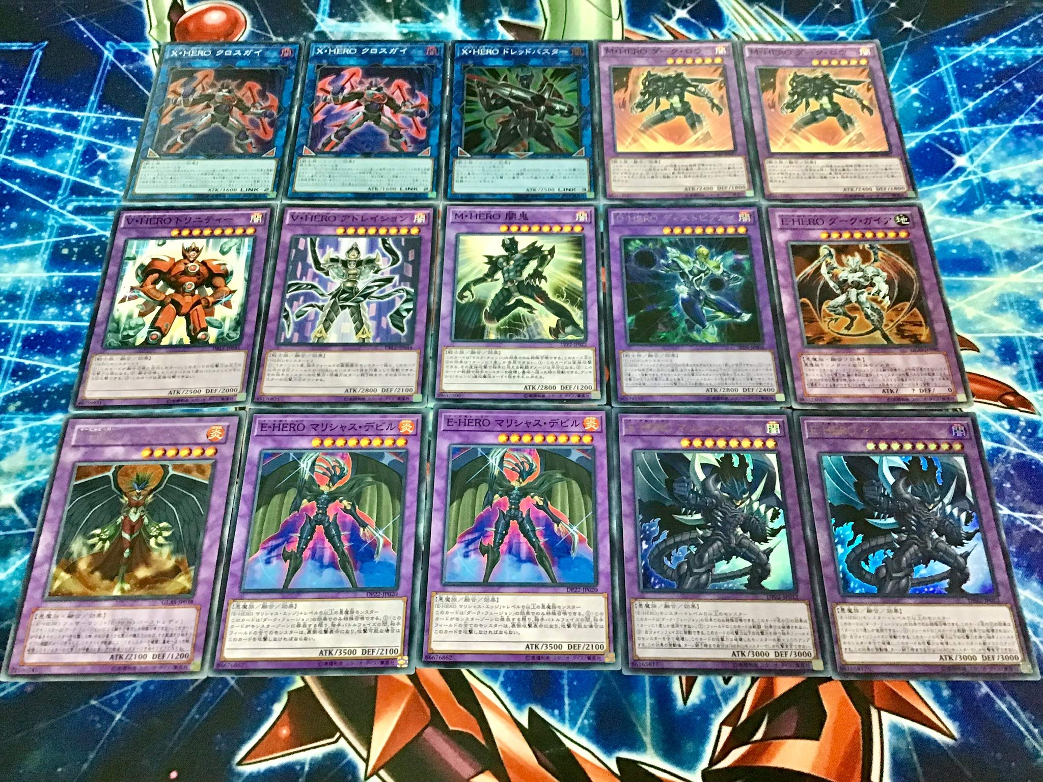 高レア&本格構築【HERO】デッキ&EX15枚&スリーブ付き 高レア&本格構築