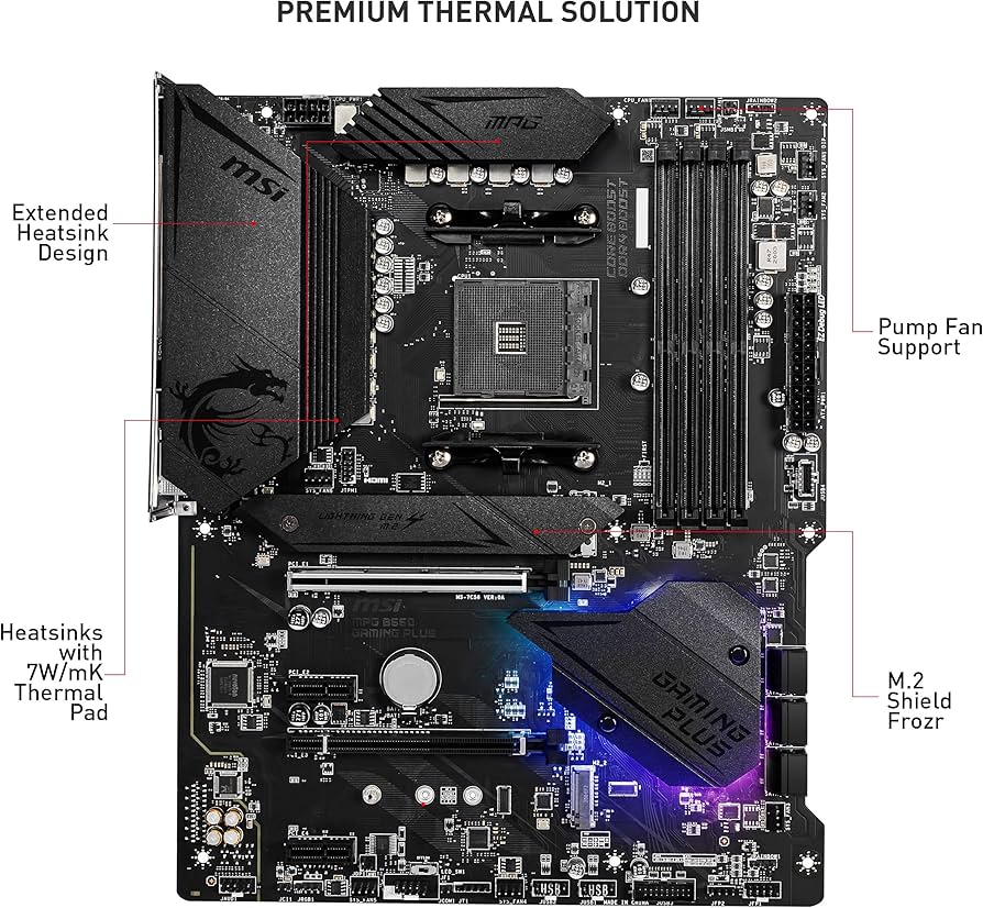 Amazon.com: MSI MPG B550 Gaming Plus Gaming Motherboard (AMD Ryzen