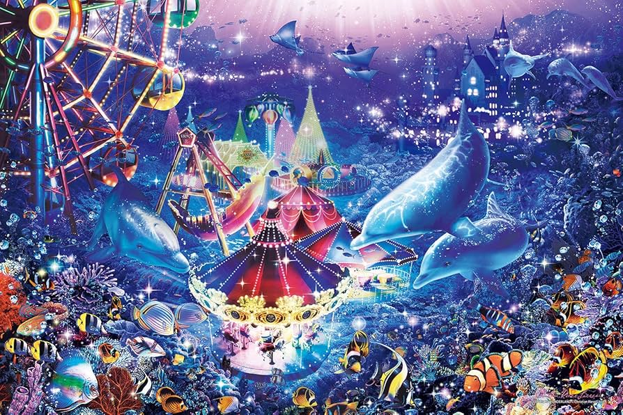 Amazon.co.jp: 2016ピース ジグソーパズル ラッセン ドルフィン イン