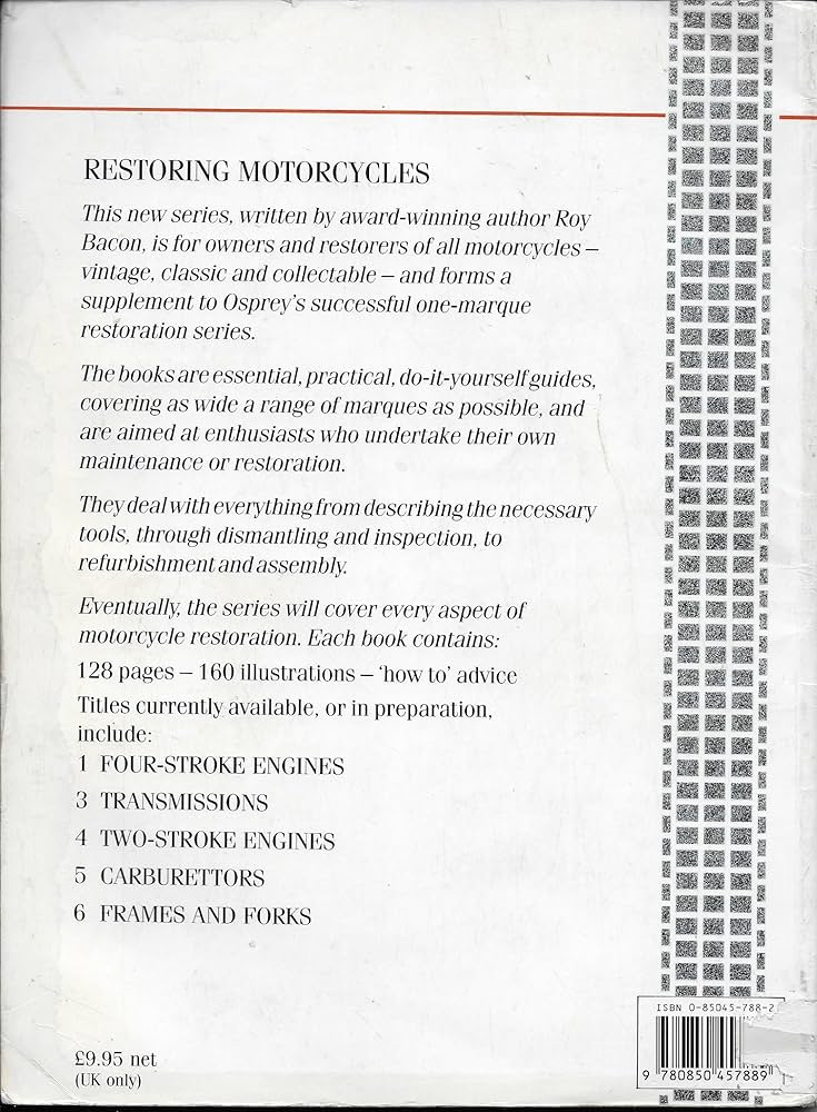 Restoring Motorcycles: Electrics: Bacon, Roy: 9780850457889