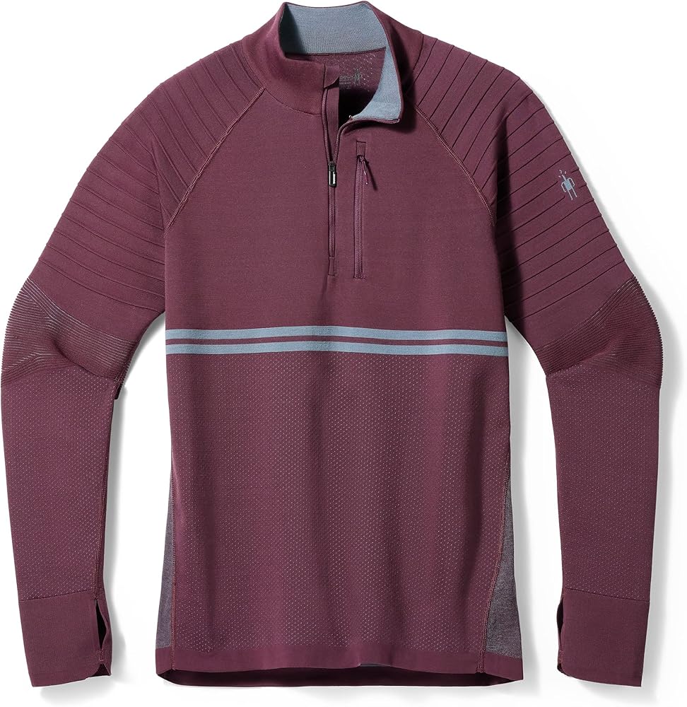 Smartwool Men's Intraknit Merino Tech 1/4 Zip Eggplant S at Amazon