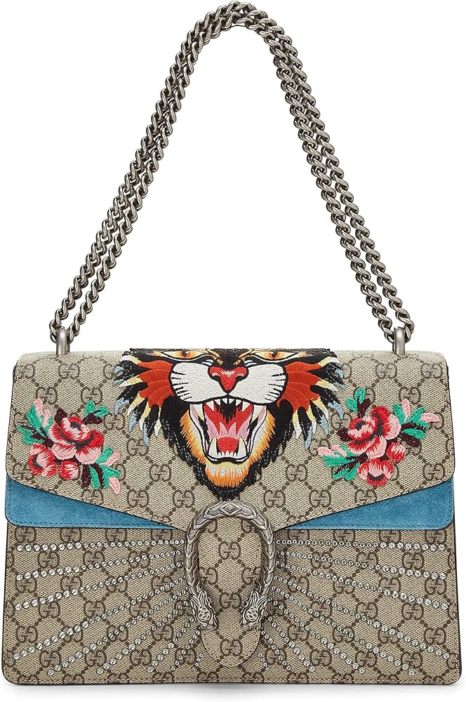 Amazon.com: Gucci, Pre-loved Blue GG Supreme Canvas Embellished