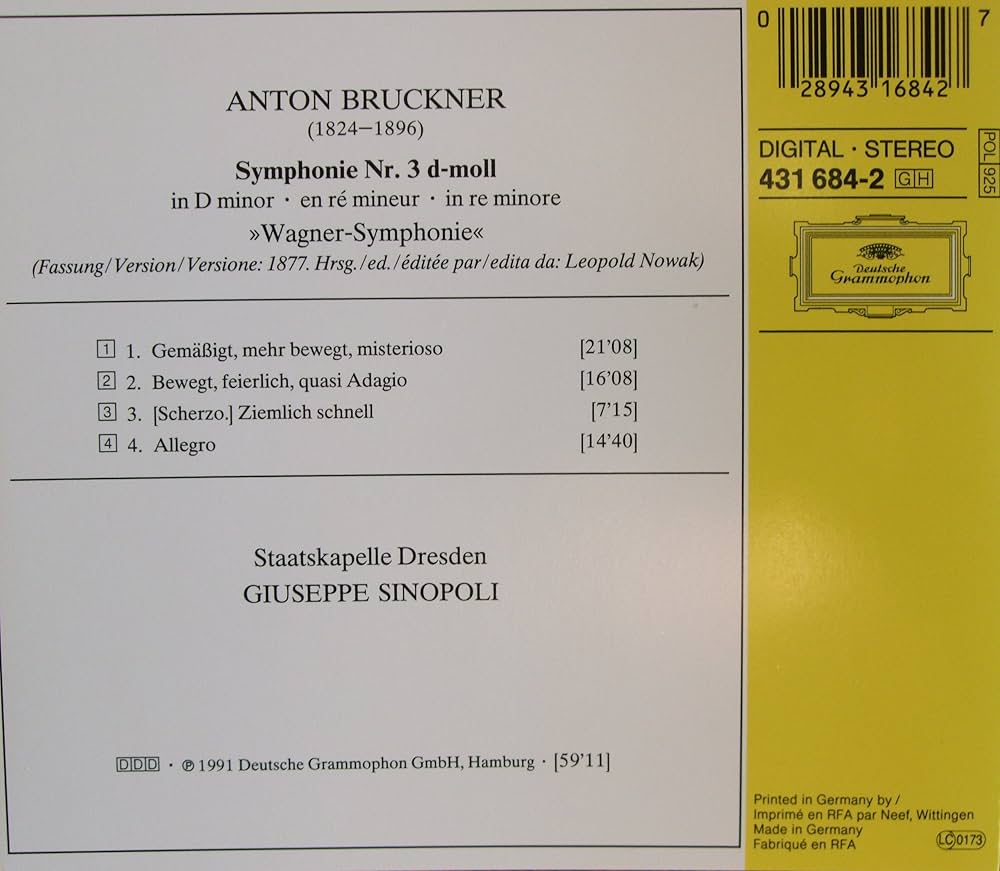 Bruckner: Symphony No. 3 - Amazon.com Music