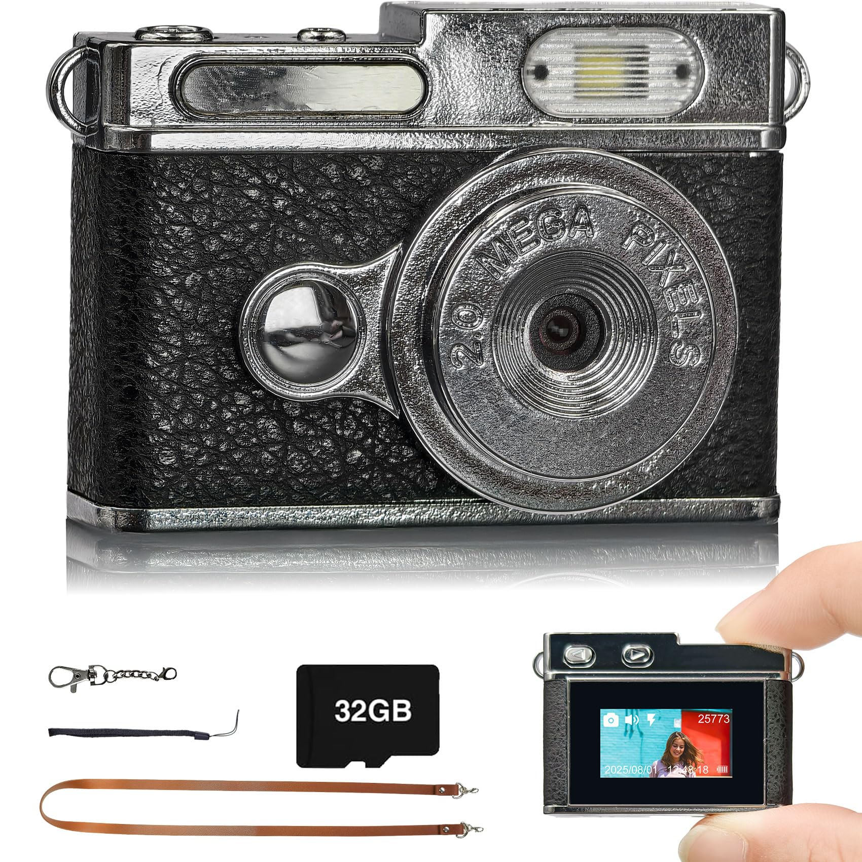 Amazon.co.jp: 小型デジタルカメラ ミニレトロデジカメ 1080P 0.96