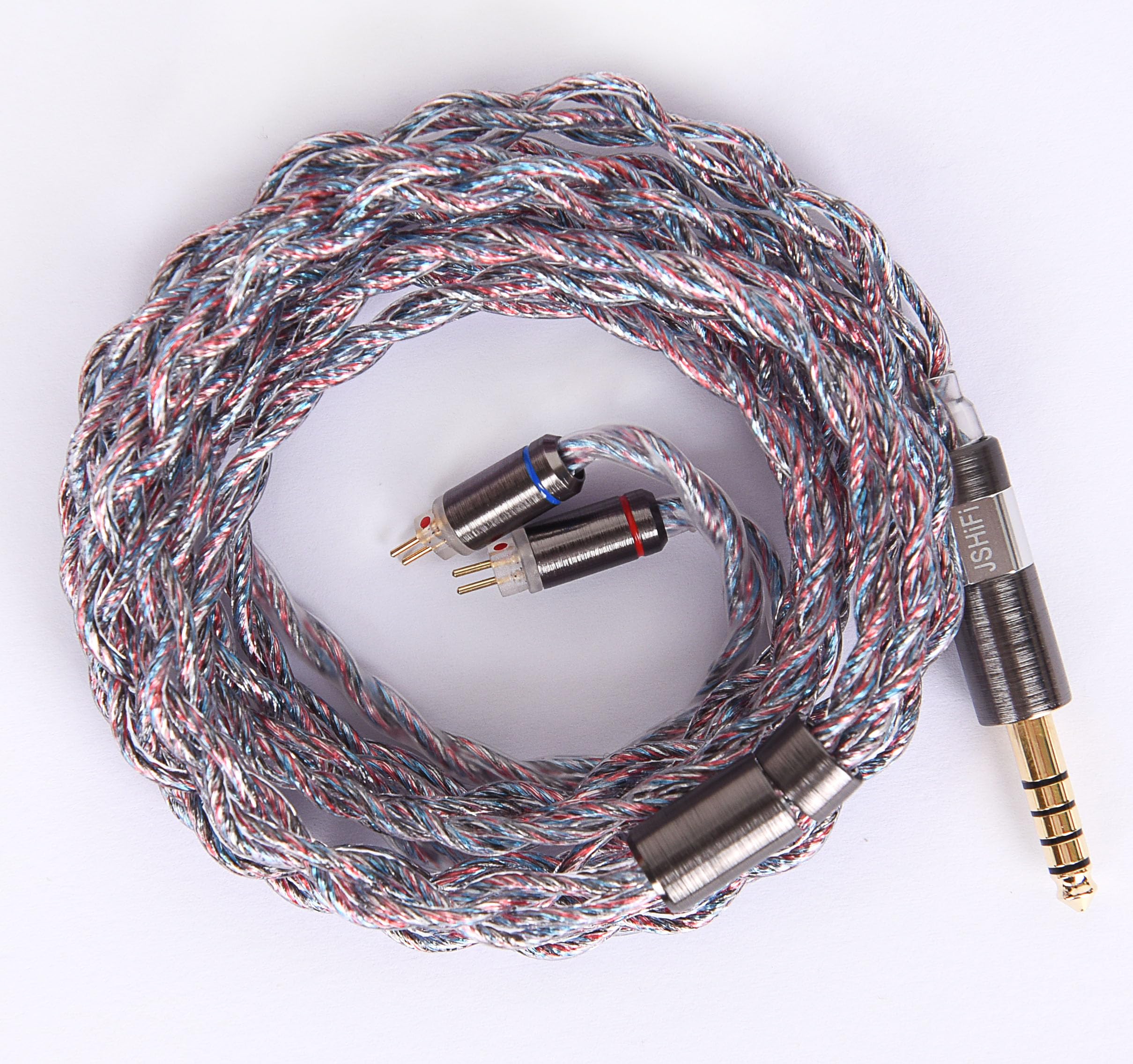 Amazon | 【JSHiFi-Butterfly】2pin4.4mmリケーブル 純銀＋銅銀