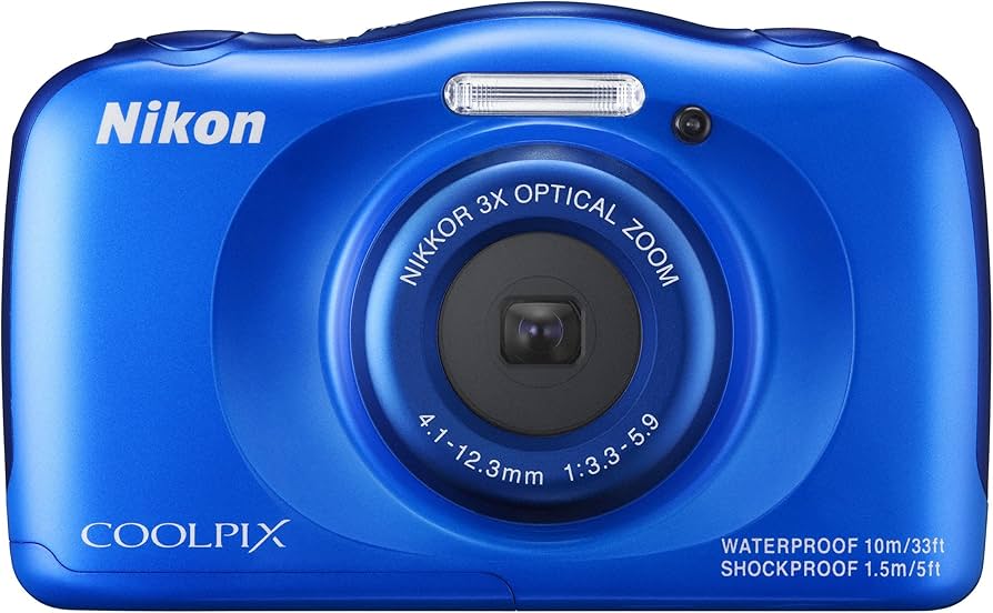 Amazon.com : Nikon COOLPIX S33 Waterproof Digital Camera (Blue