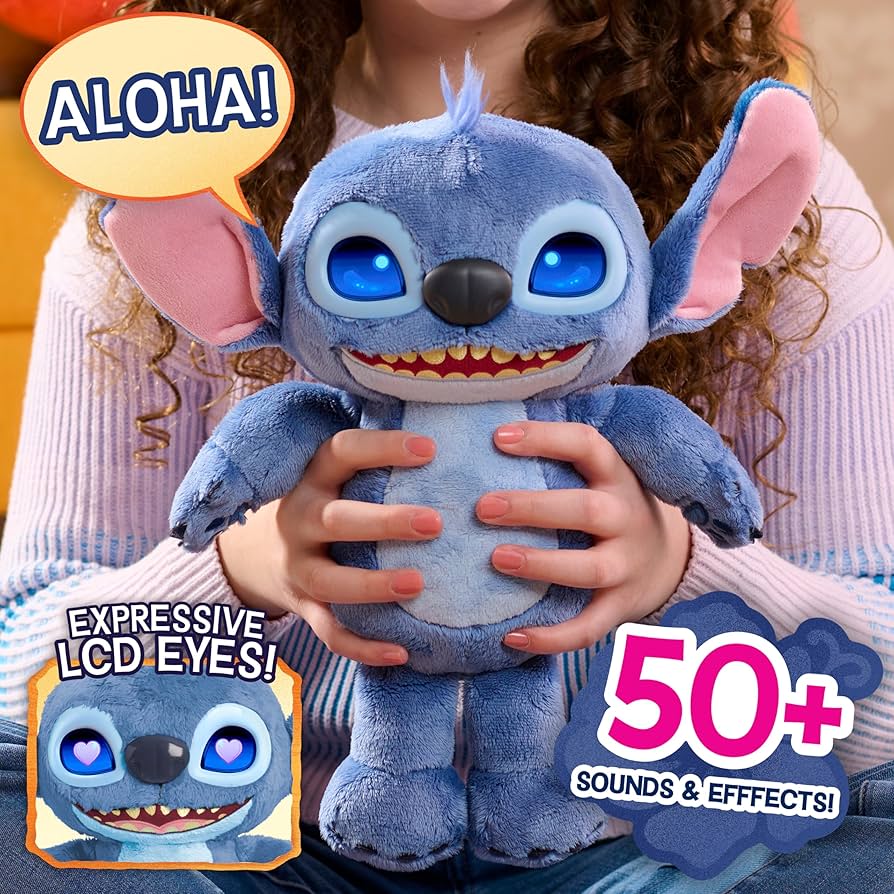 Amazon.com: Disney Stitch Just Play Many Moods 14-inch Interactive