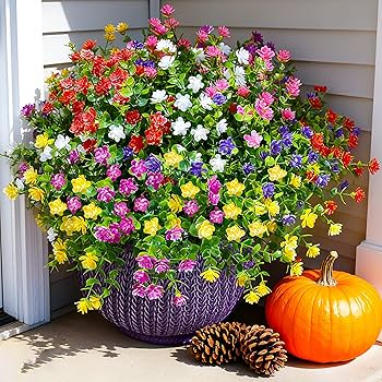 Amazon.com: Ivydale Artificial Fake Flowers Plants for Outdoors