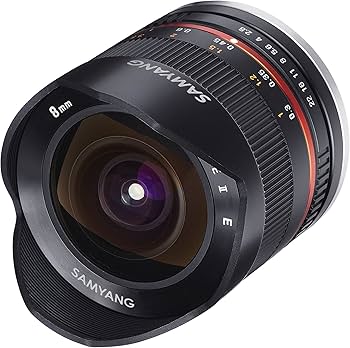 Amazon.com : Samyang 8mm F2.8 UMC Fisheye II (Black) Lens for Fuji