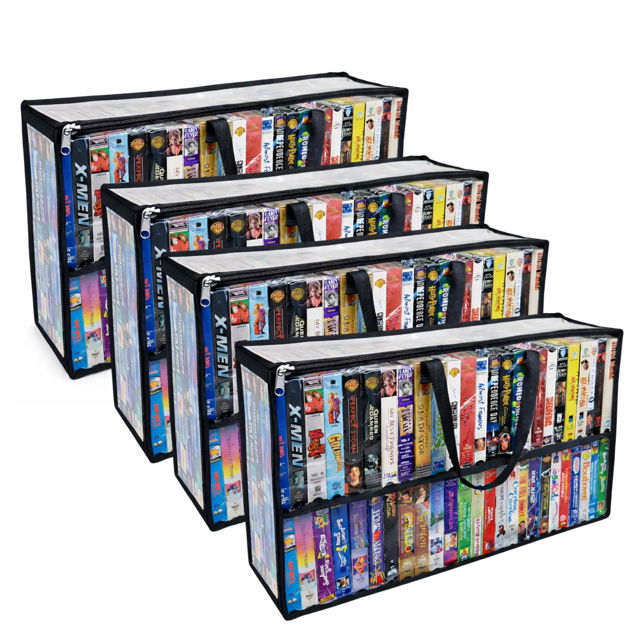 Amazon.com: Evelots 4 Pack-VHS Movie Tape Storage Bag/Case, Clear