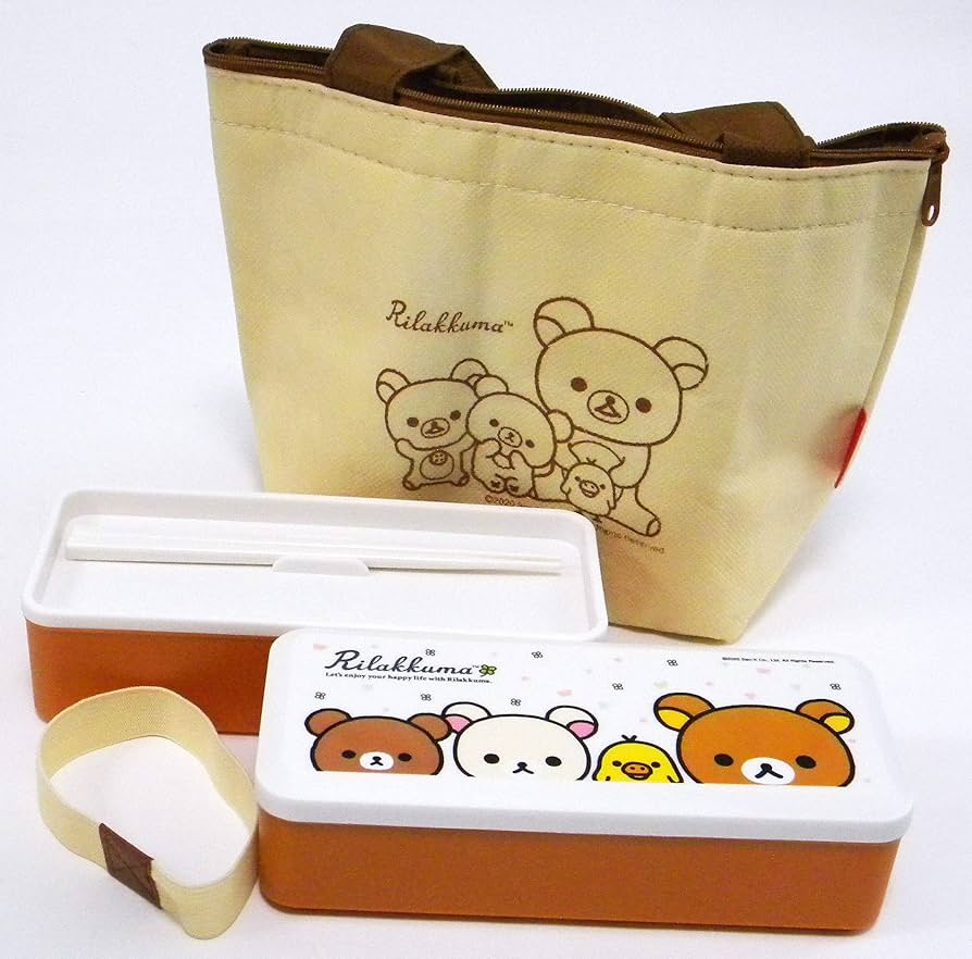 Amazon｜リラックマ ボトル型 三段 ランチ BOX（箸付）＆ 二段式ランチ