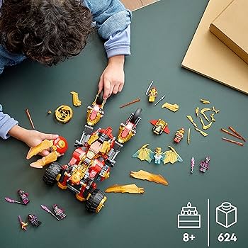 Amazon.com: LEGO NINJAGO Kai's Golden Dragon Raider Multi-Terrain