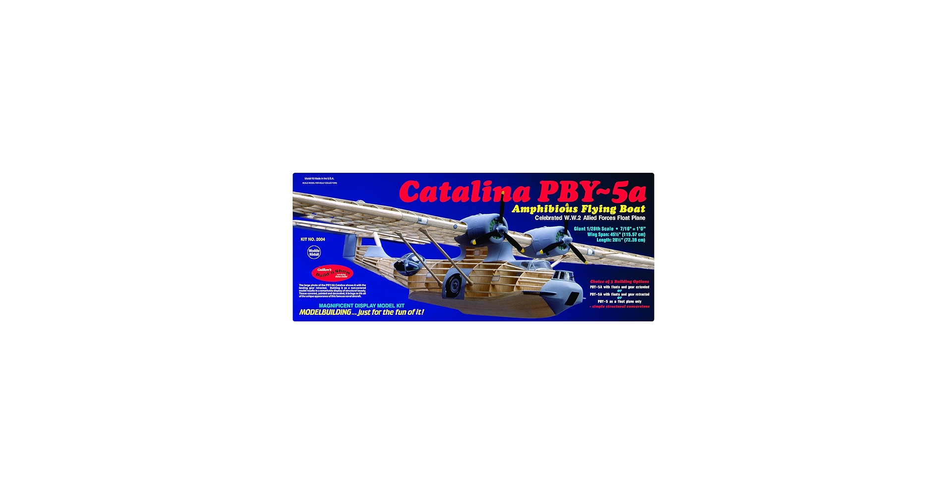 Amazon.com: Guillow's PBY-5A Catalina Model Kit, Small : Arts
