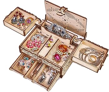 Amazon.com: Wood Trick Treasure Puzzle Box for Adults - 3D Wooden