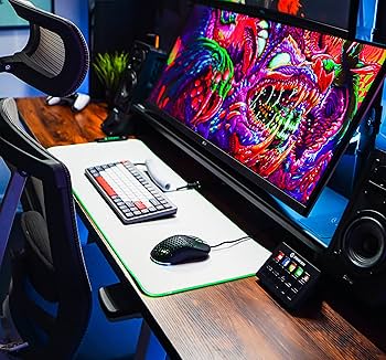 Amazon.co.jp：Rukario (ルカリオ) ホワイト RGB ゲーミングマウス