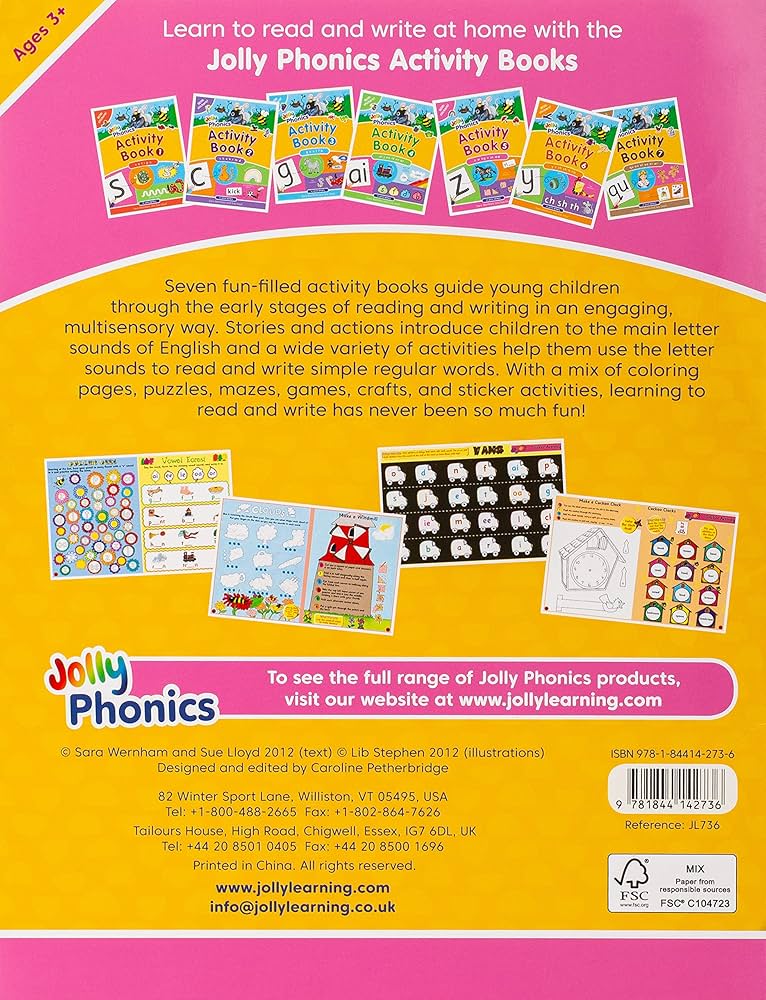Jolly Phonics Activity Book: In Print Letters (5) (Jolly Phonics
