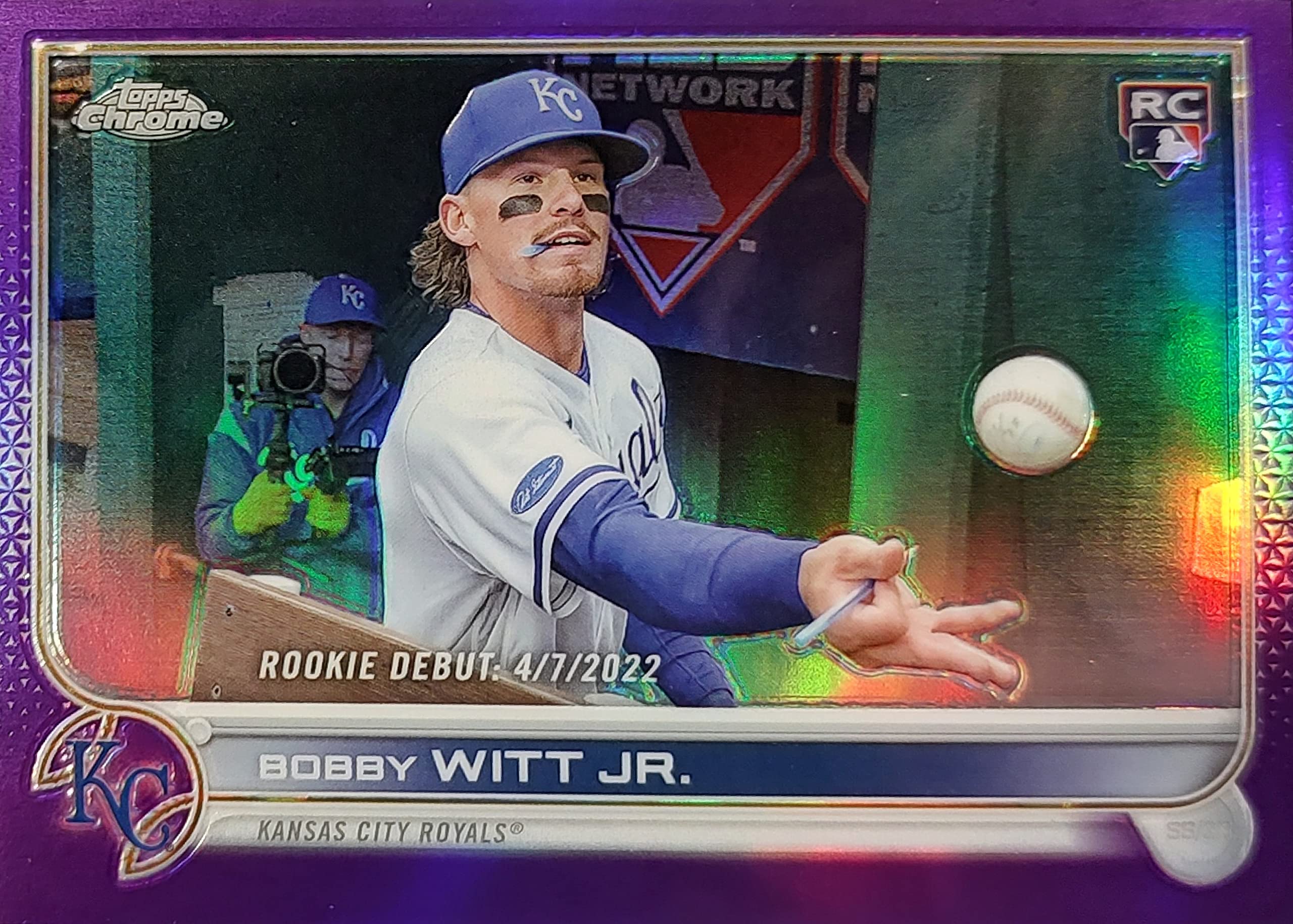 Amazon.com: BOBBY WITT JR 2022 TOPPS CHROME #USC176 PURPLE