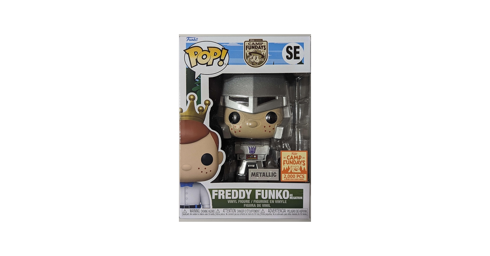 Amazon.com: Funko Pop! Freddy as Megatron Metallic 2023 Camp