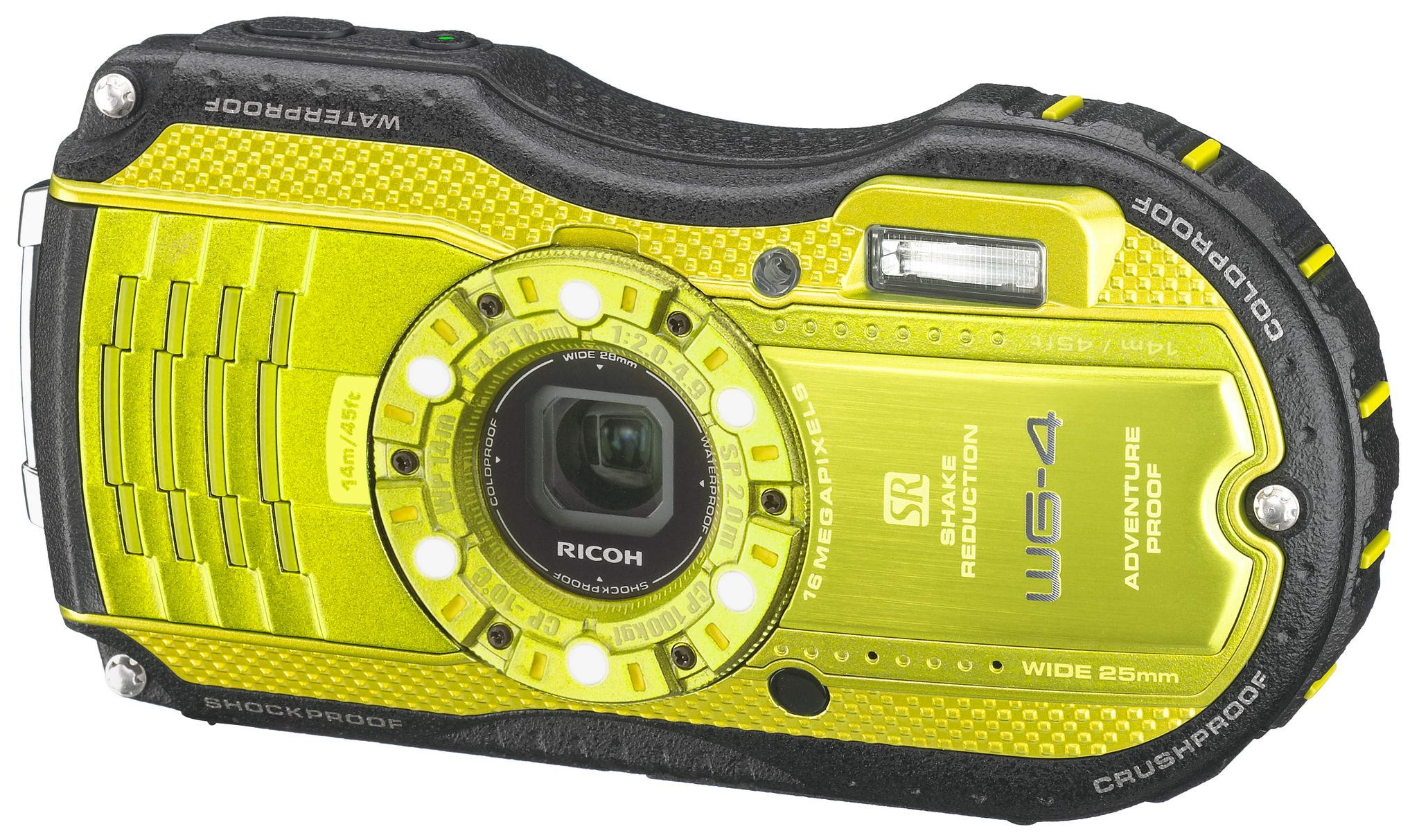 Amazon | RICOH 防水デジタルカメラ RICOH WG-4 ライムイエロー 防水