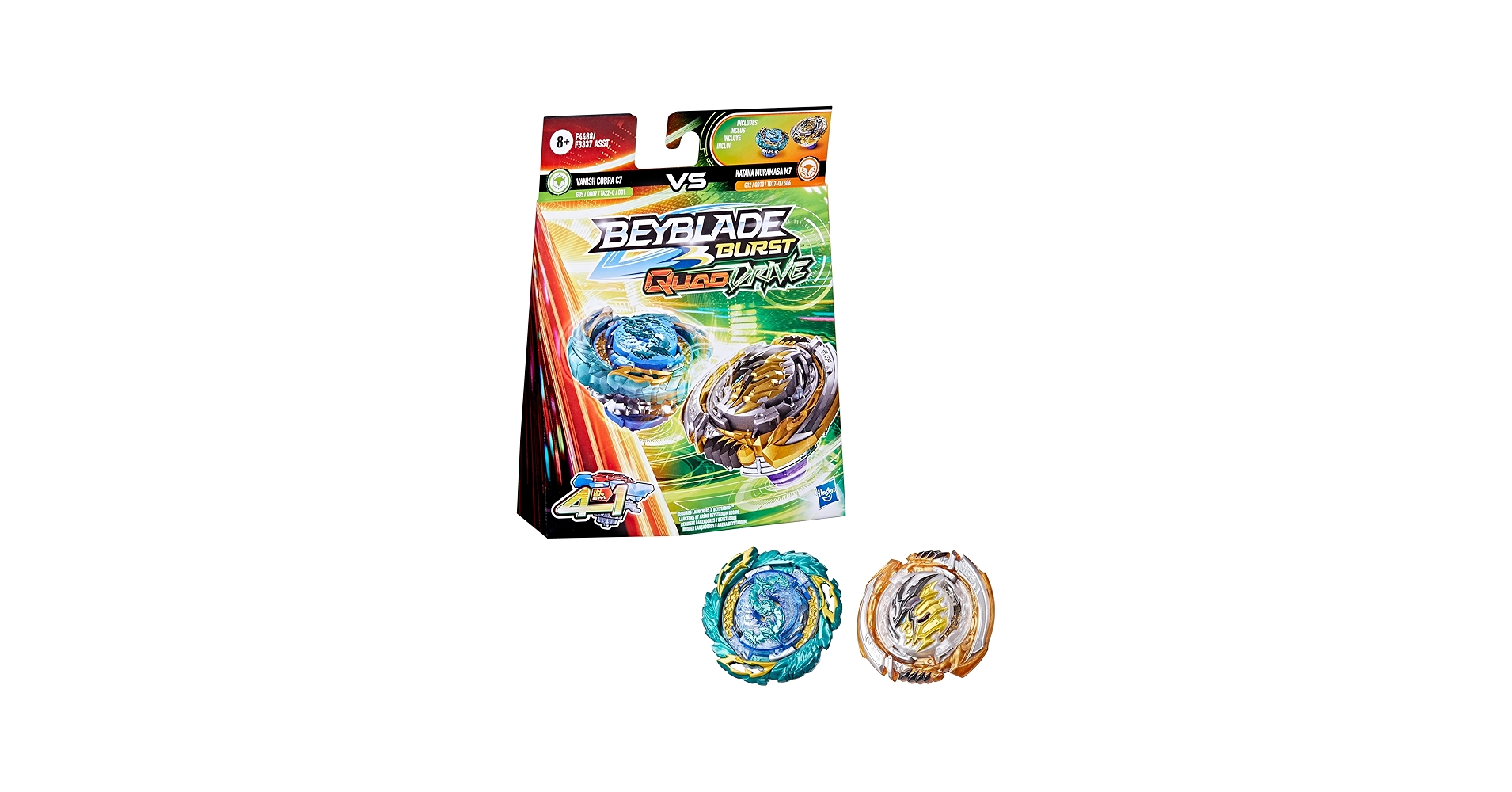 Amazon.com: Beyblade Hasbro Burst QuadDrive Katana Muramasa M7 and